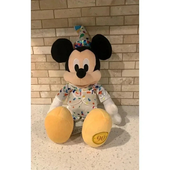 Rare Mickey Mouse Plush 90th Anniversary Birthday Outfit Disney Parks b25 - Picture 1 of 6